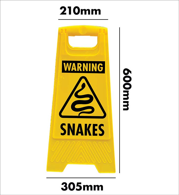 Yellow A-Frame - Warning Snakes