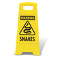 Yellow A-Frame - Warning Snakes