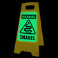 Glow In The Dark - Yellow A-Frame - Warning Snakes