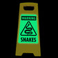 Glow In The Dark - Yellow A-Frame - Warning Snakes