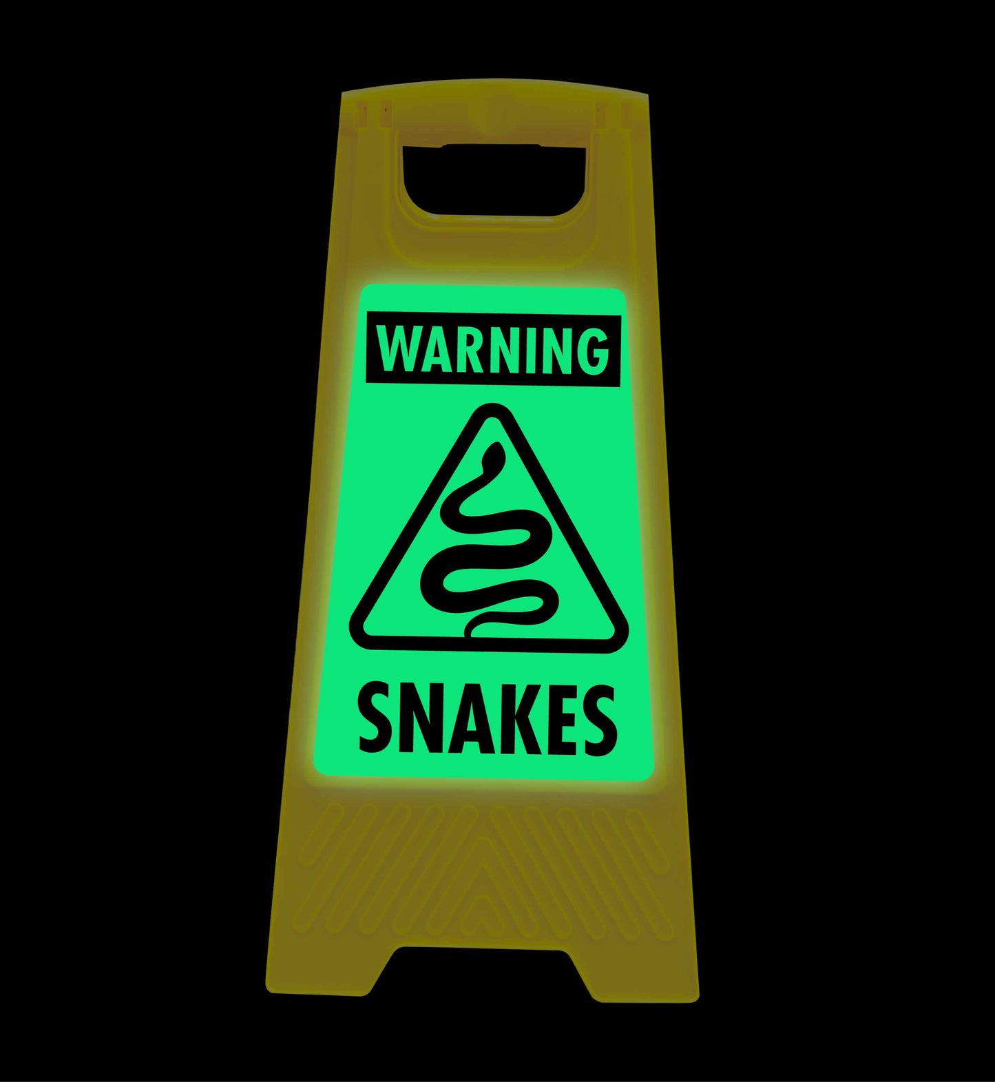 Glow In The Dark - Yellow A-Frame - Warning Snakes