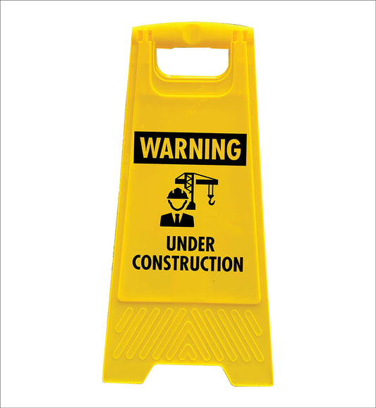 Yellow A-Frame - Warning Under Construction