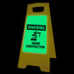 Glow In The Dark - Yellow A-Frame - Warning Under Construction