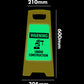 Glow In The Dark - Yellow A-Frame - Warning Under Construction