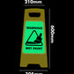Glow In The Dark - Yellow A-Frame - Warning Wet Paint