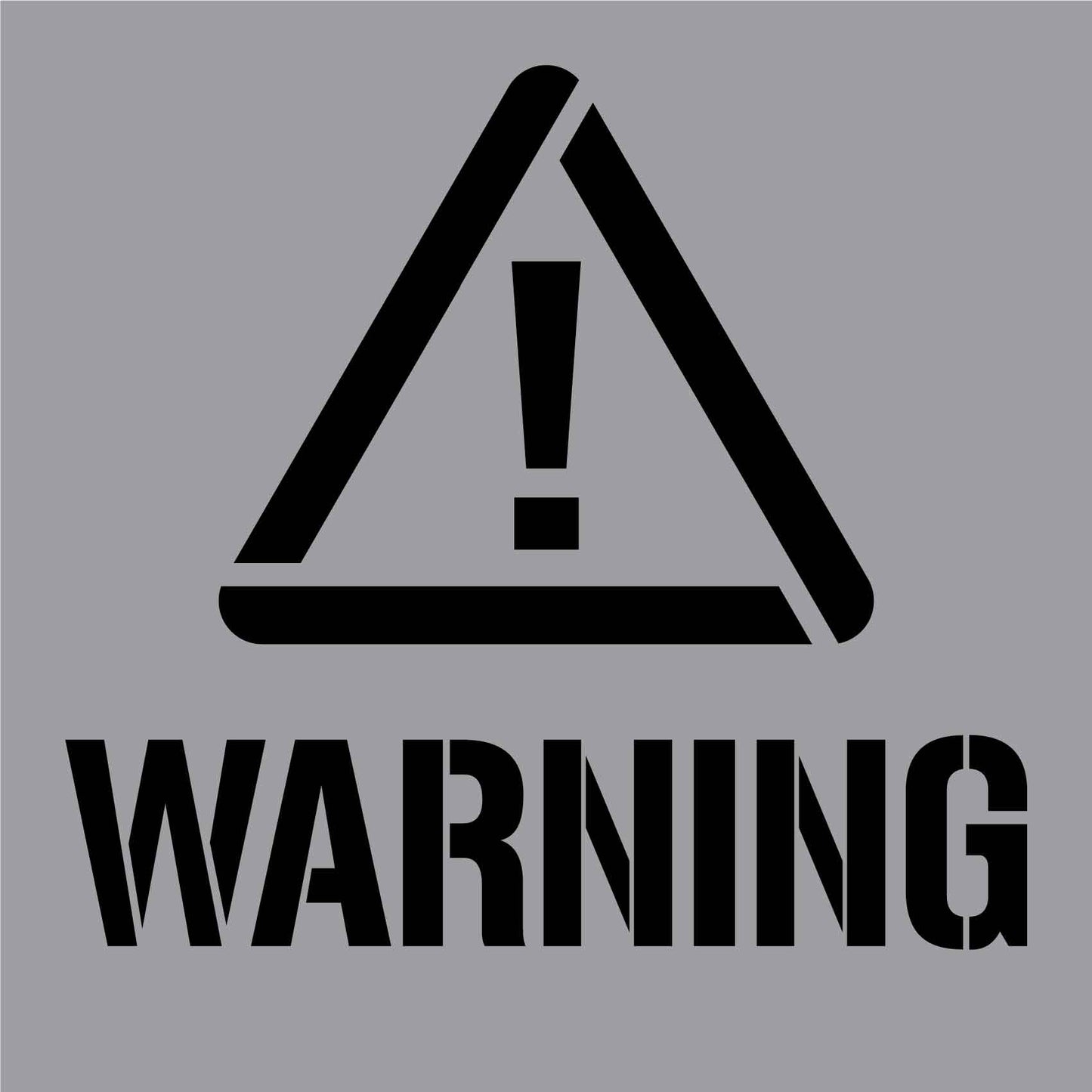 Warning - Aluminium Composite Stencil