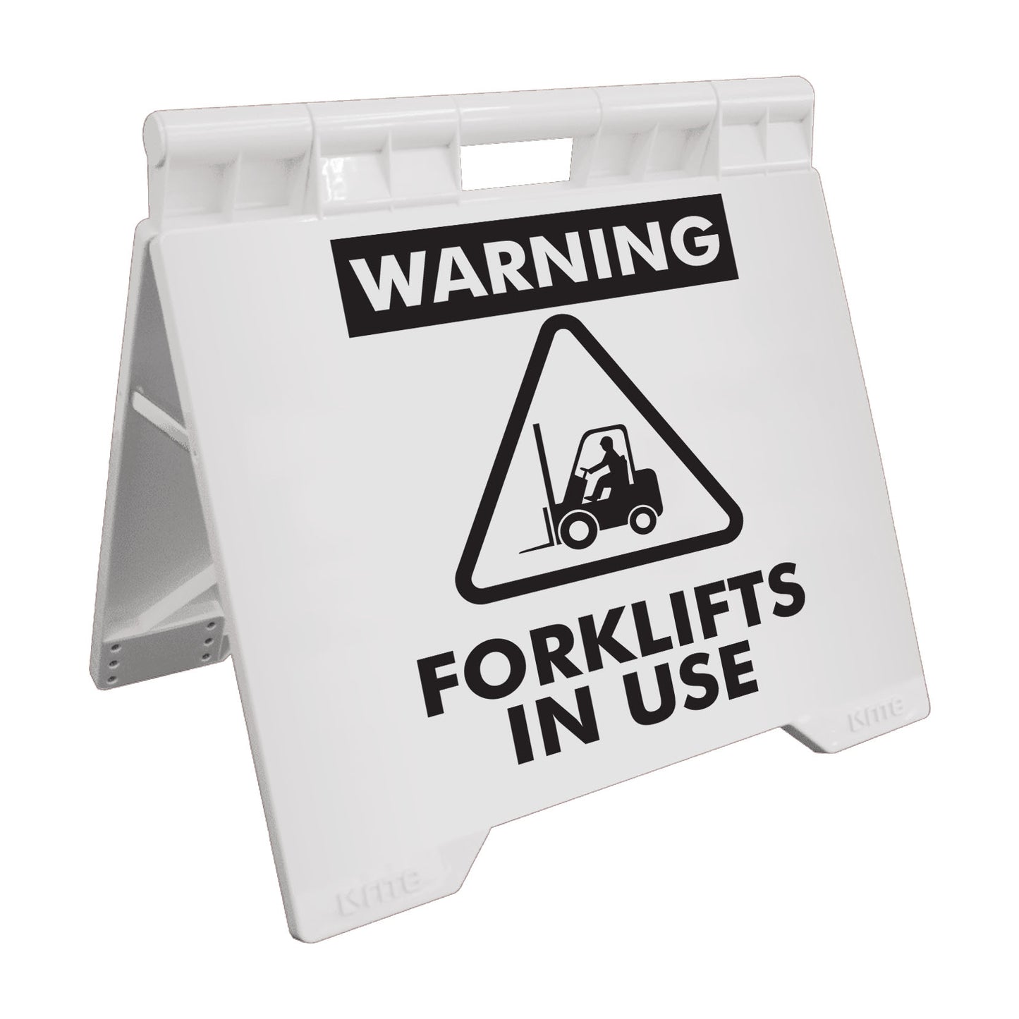 Warning Forklifts In Use - Evarite A-Frame Sign