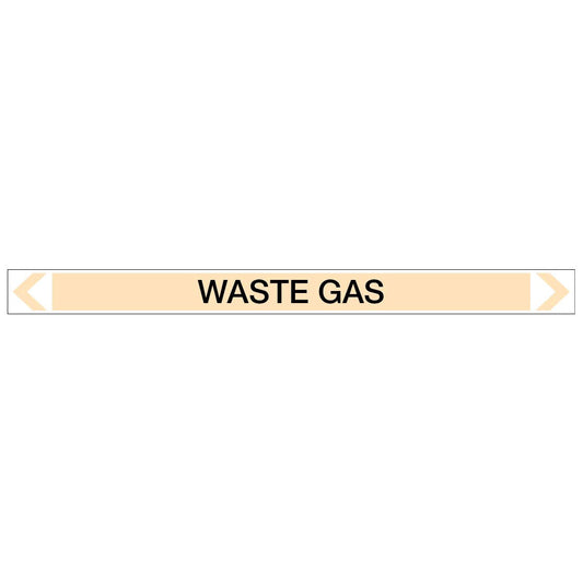 Gases - Waste Gas - Pipe Marker Sticker