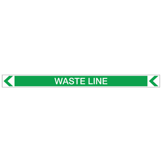 Pool/Spa - Waste Line (Left) - Pipe Marker Sticker