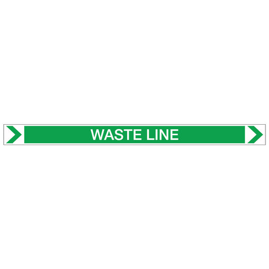 Pool/Spa - Waste Line (Right) - Pipe Marker Sticker