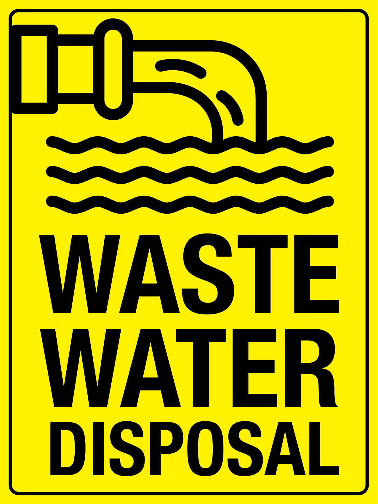 Waste Water Disposal Sign