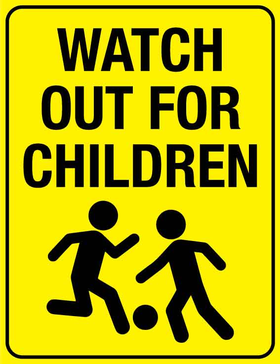 Watch For Children Wheelie Bin Sticker