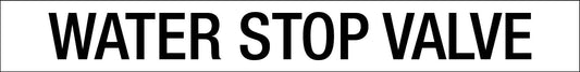 Water Stop Valve - Statutory Sign