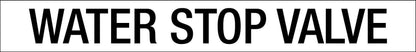 Water Stop Valve - Statutory Sign