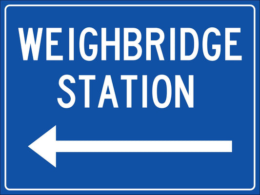 Weighbridge Station Left Arrow Sign