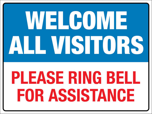 Welcome All Visitors Sign