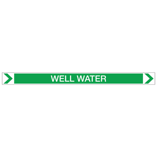 Pool/Spa - Well Water (Right) - Pipe Marker Sticker