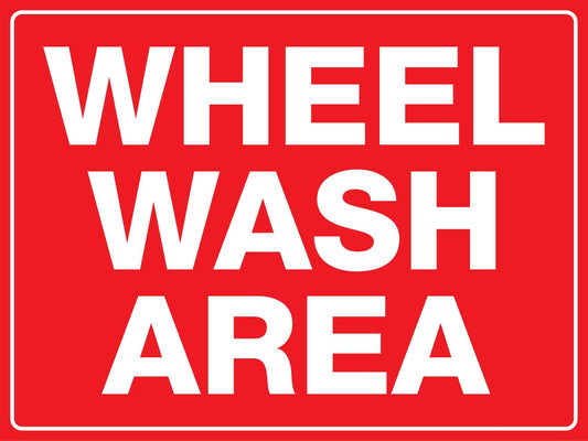 Wheel Wash Area Sign