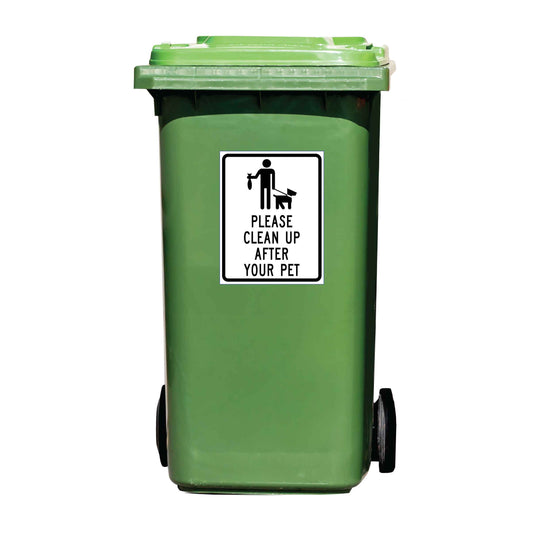 Please Clean Up After Your Pet Wheelie Bin Stickers