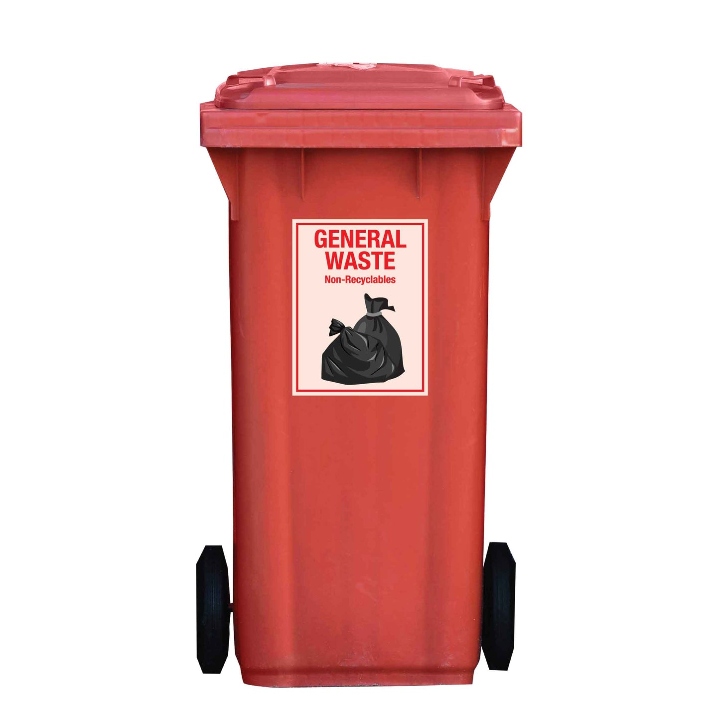 Premium General Waste Wheelie Bin Stickers