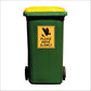 Black Cockatoo Please Drive Slowly Wheelie Bin Sticker