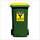 Look Out Swooping Bird Wheelie Bin Sticker