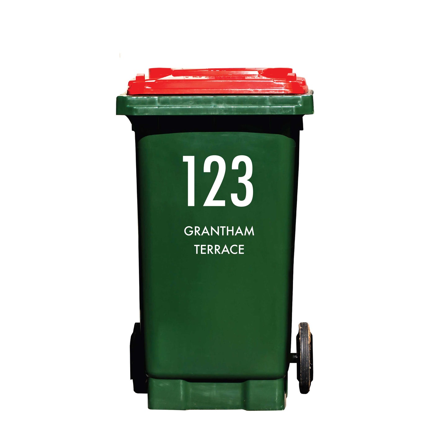 Custom Wheelie Bin Street Name & Number Sticker