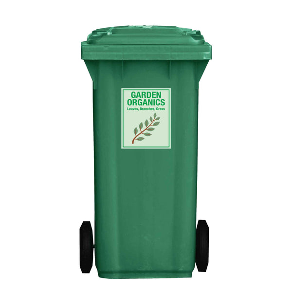 Premium Garden Organics Wheelie Bin Stickers New Signs