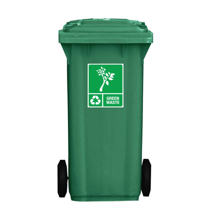 Standard Green Waste Wheelie Bin Stickers