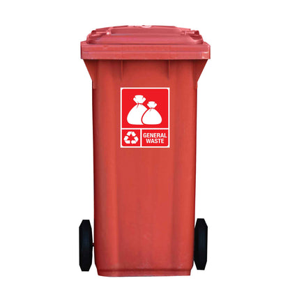 Standard General Waste Wheelie Bin Stickers