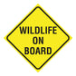 Wildlife On Board Vehicle Sticker