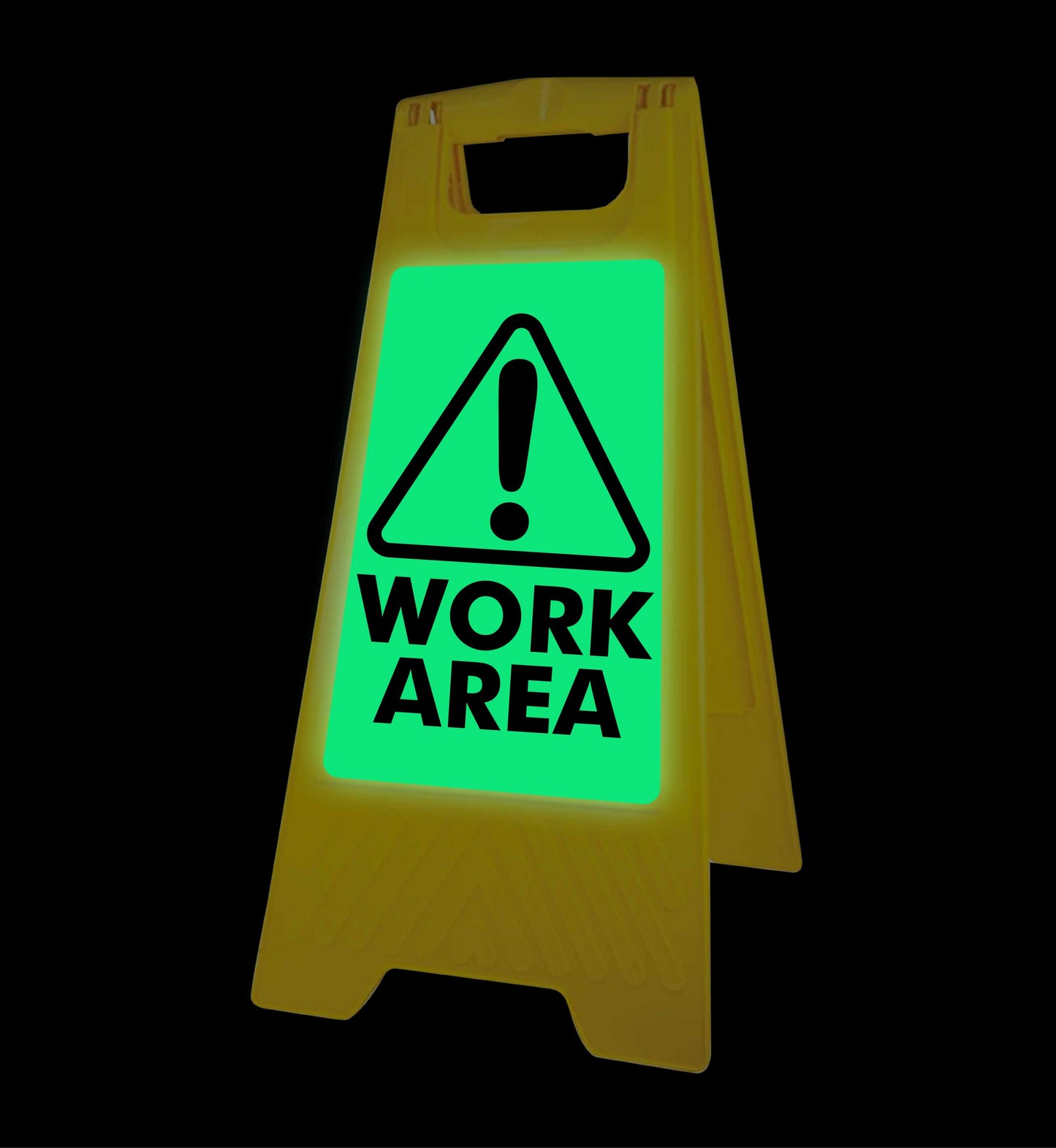 Glow In The Dark - Yellow A-Frame - Work Area