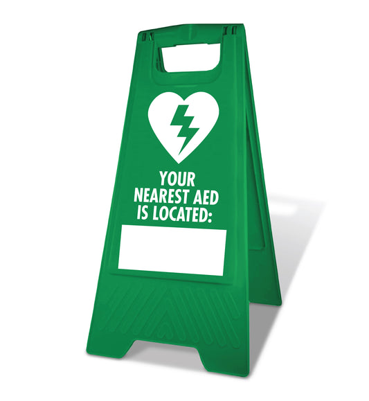 Green A-Frame - Your Nearest AED Is Located