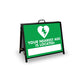 A-Frame Landscape Black - Your Nearest AED Is Located Corflute Inserts