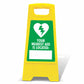 Yellow A-Frame - Your Nearest AED Is Located