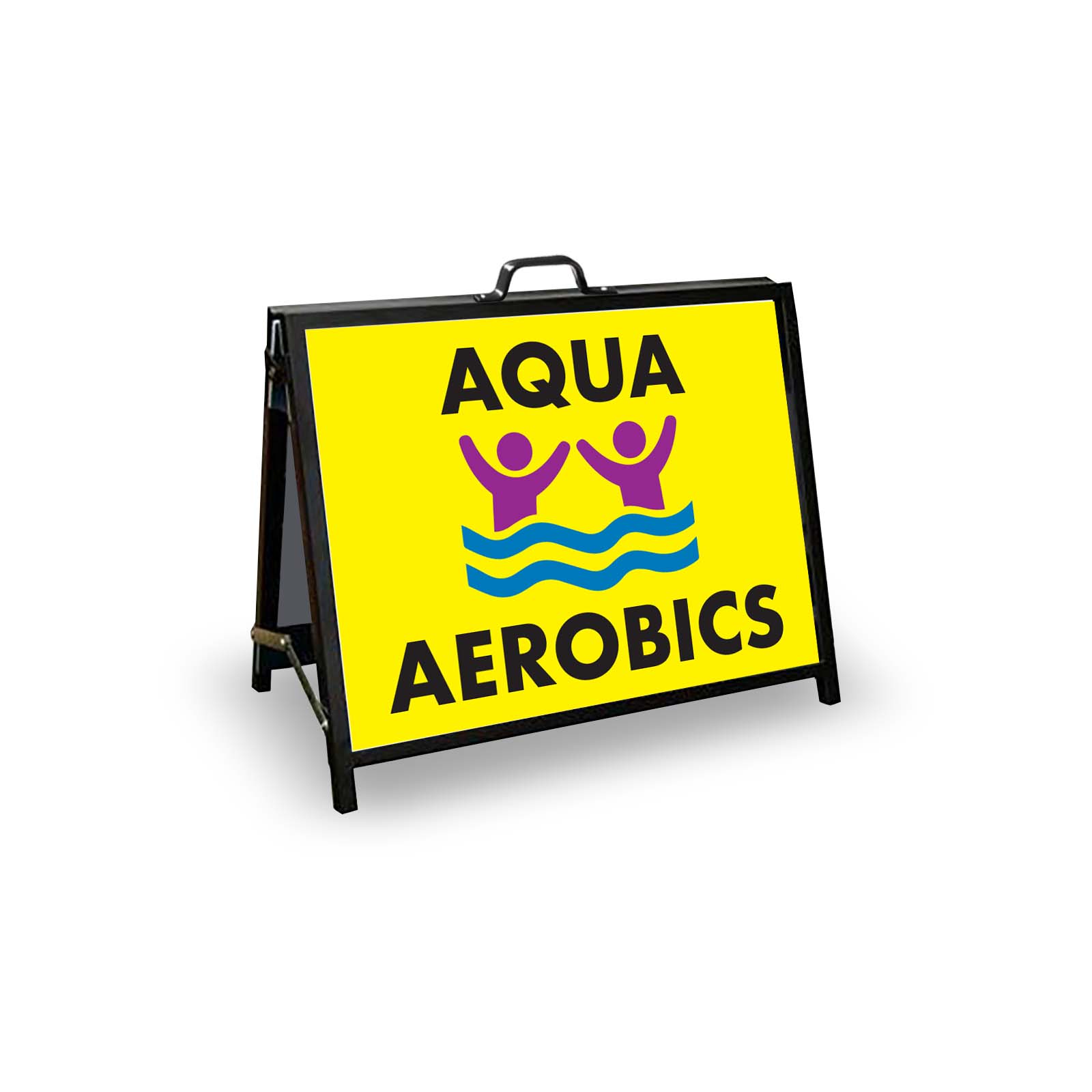 A - Frame Landscape Black - Aqua Aerobics Corflute Inserts - New Signs