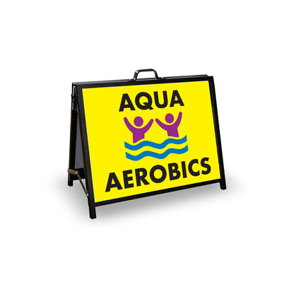 A - Frame Landscape Black - Aqua Aerobics Corflute Inserts - New Signs