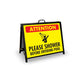 A - Frame Landscape Black - Attention Please Shower Before Entering Pool Corflute Inserts - New Signs
