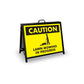 A - Frame Landscape Black - Caution Lawn Mowing In Progress Corflute Inserts - New Signs
