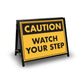 A - Frame Landscape Black - Caution Watch Your Step Corflute Inserts - New Signs