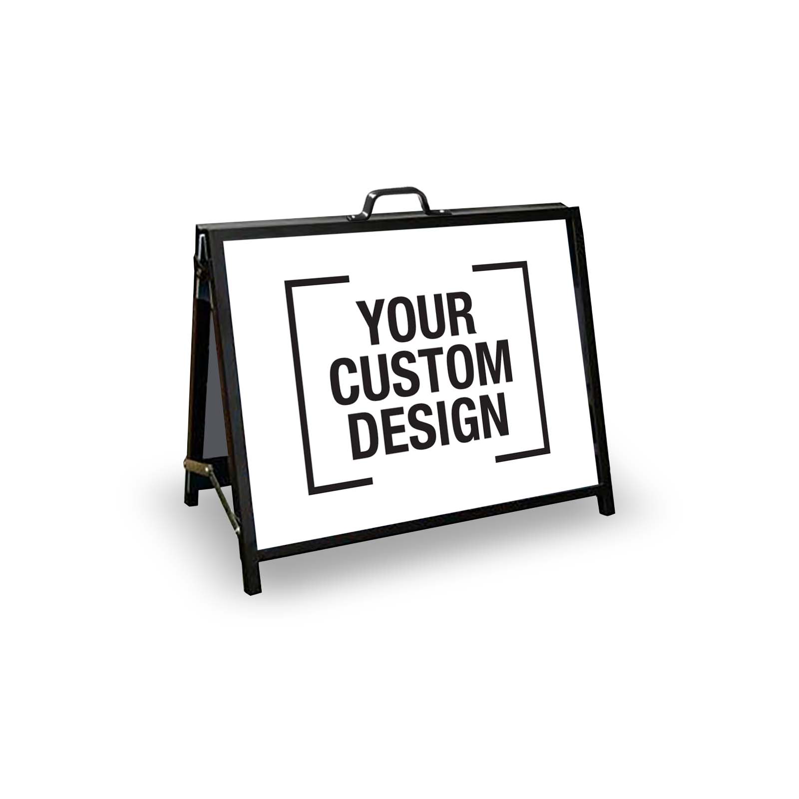 A - Frame Landscape Black Custom Design Corflute Inserts - New Signs