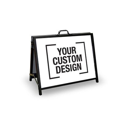 A - Frame Landscape Black Custom Design Corflute Inserts - New Signs