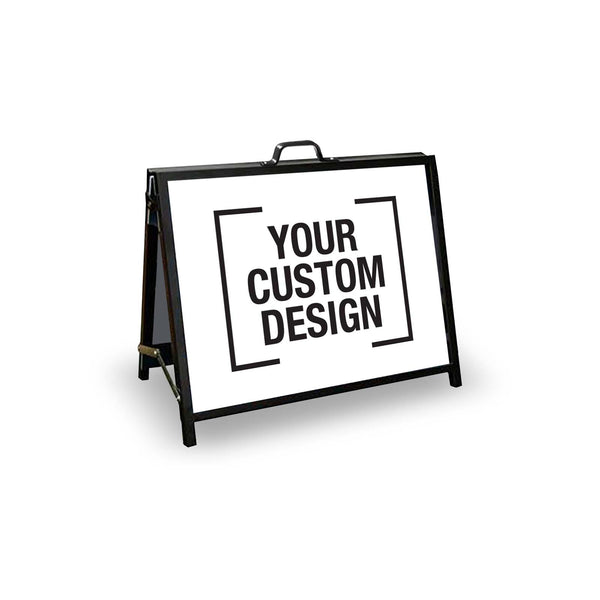 A-Frame Landscape Black Custom Design Corflute Inserts – New Signs
