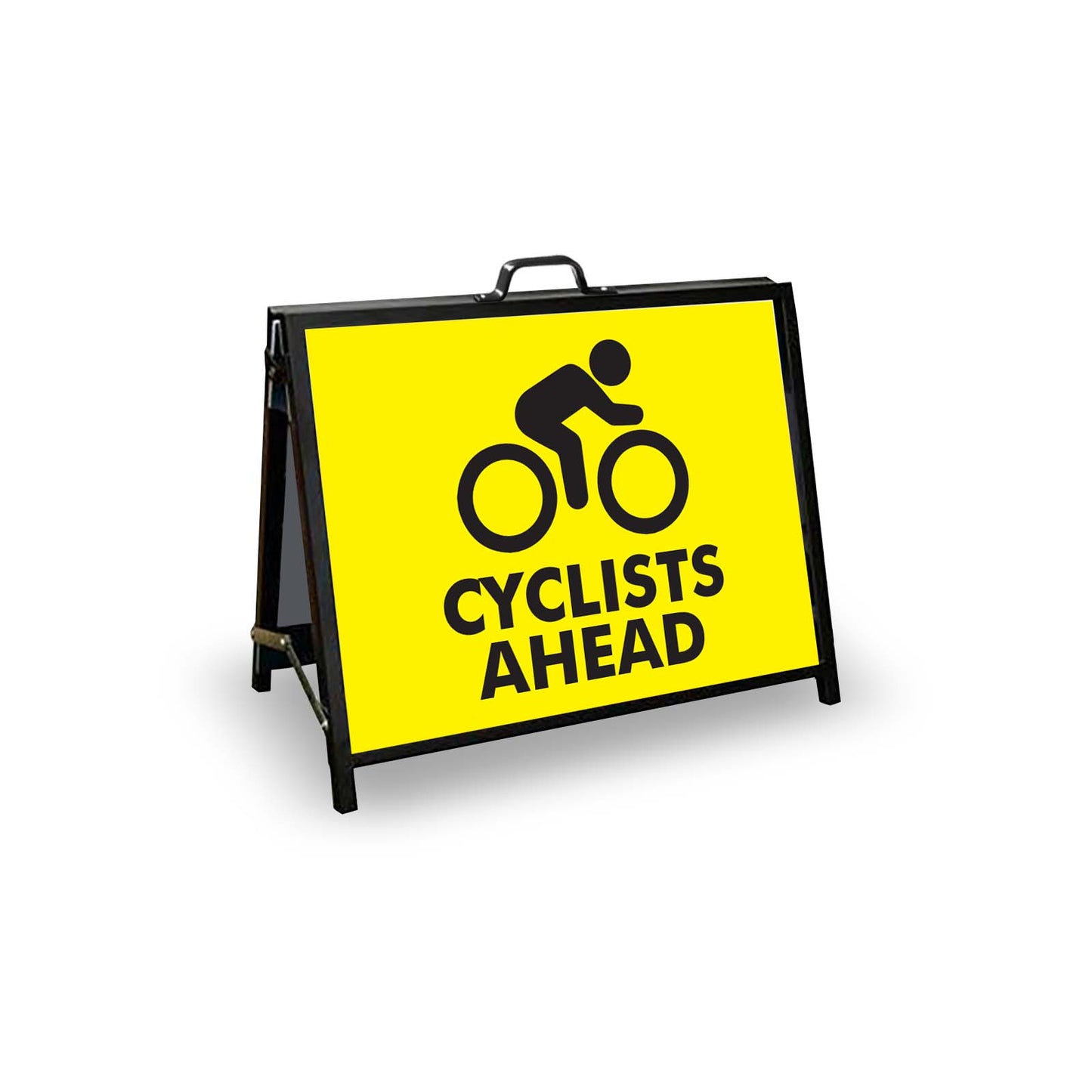 A - Frame Landscape Black - Cyclists Ahead Corflute Inserts - New Signs