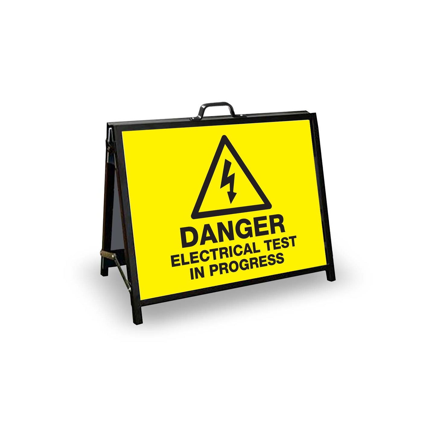 A - Frame Landscape Black - Danger Electrical Test In Progress Corflute Inserts - New Signs