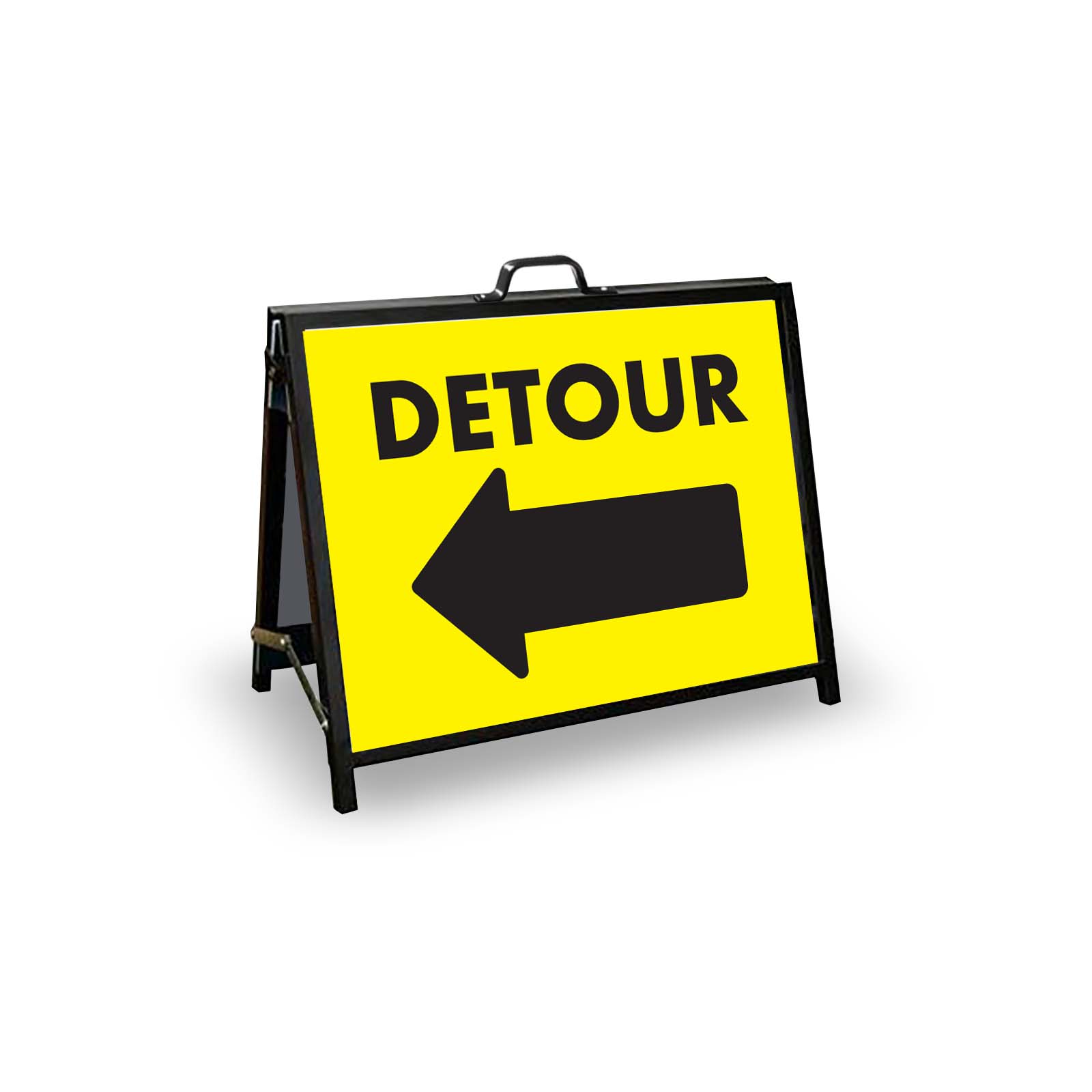 A - Frame Landscape Black - Detour Left Corflute Inserts - New Signs