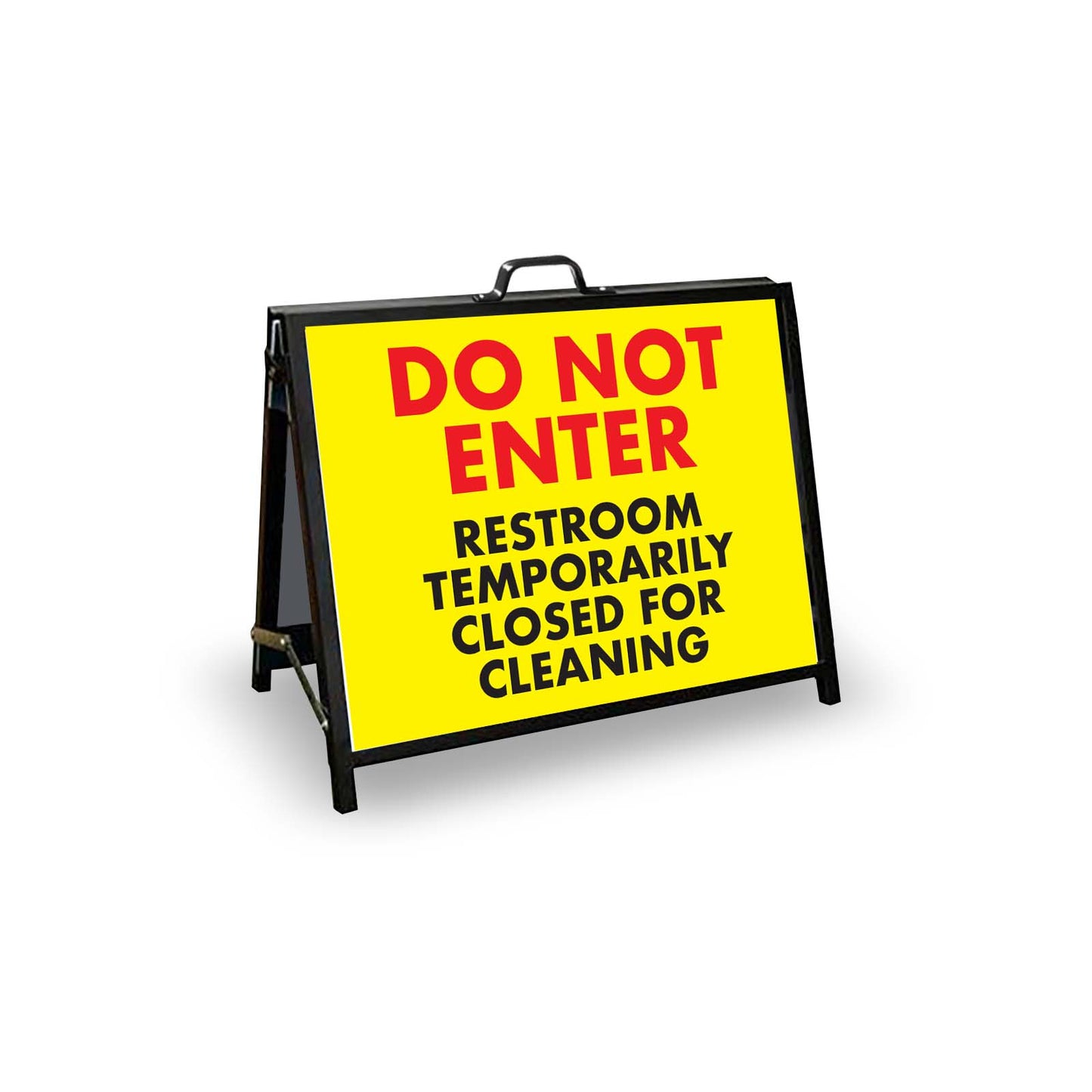 A - Frame Landscape Black - Do Not Enter Restroom Temporarily Closed For Cleaning Corflute Inserts - New Signs