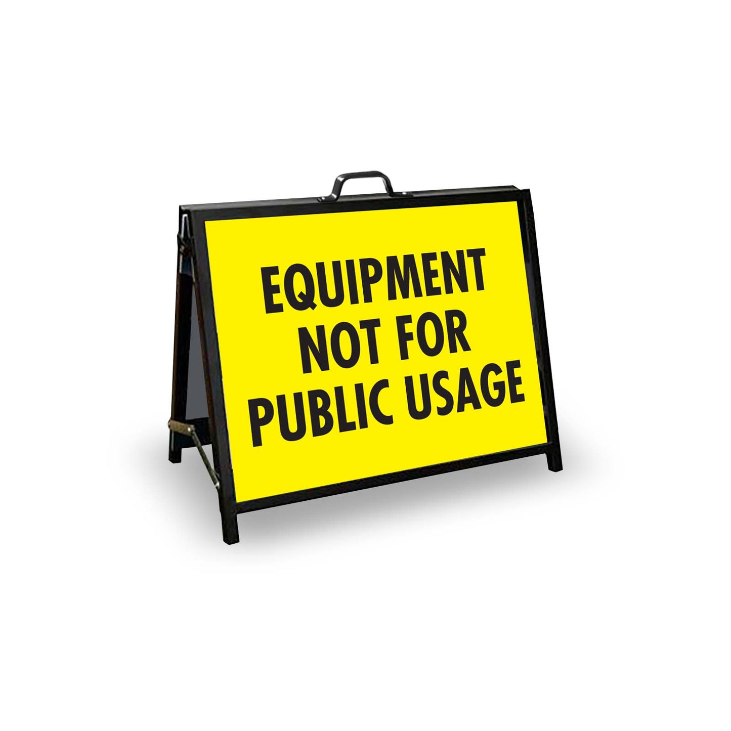 A - Frame Landscape Black - Equipment Not For Public Usage Corflute Inserts - New Signs