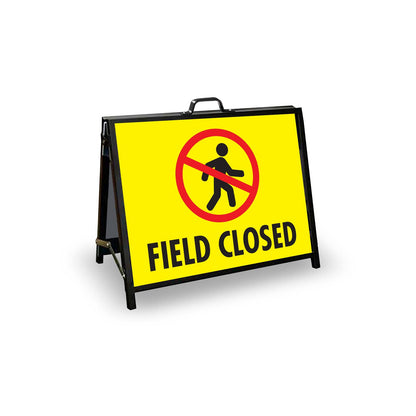 A - Frame Landscape Black - Field Closed Corflute Inserts - New Signs