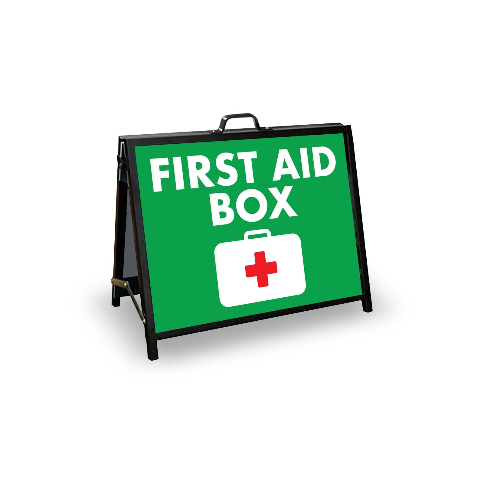 A-Frame Landscape Black - First Aid Box Corflute Inserts – New Signs